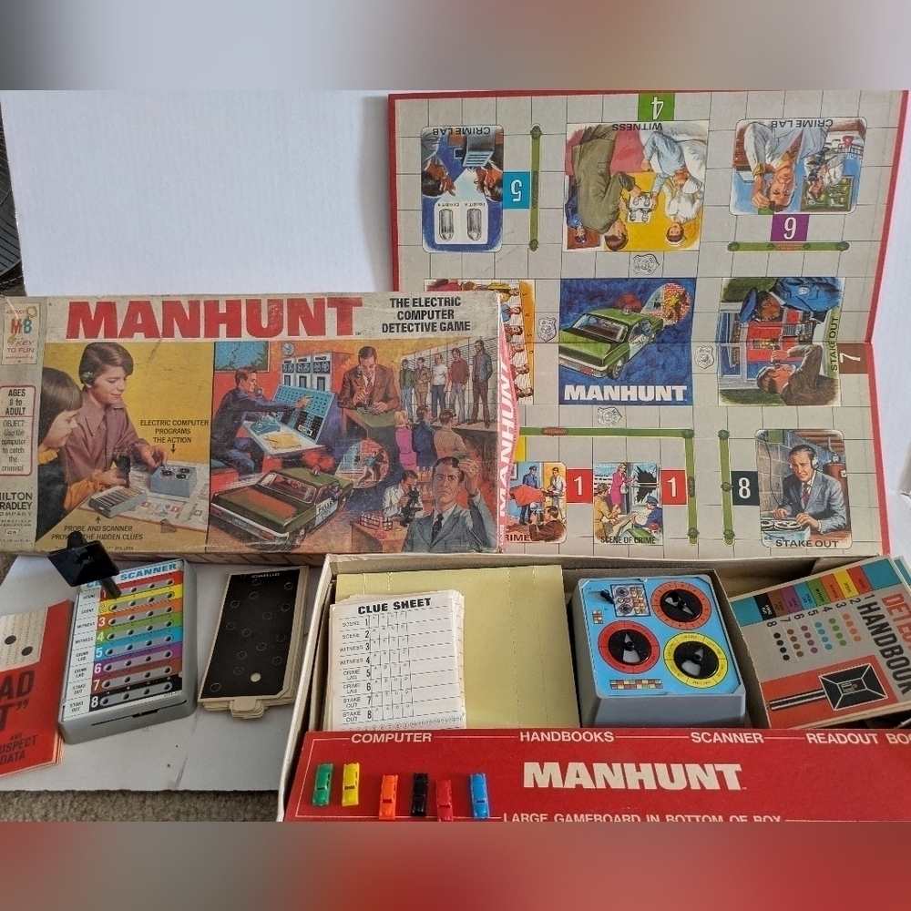 Vintage Manhunt Board Game Milton Bradley vintage - Picture 1 of 5